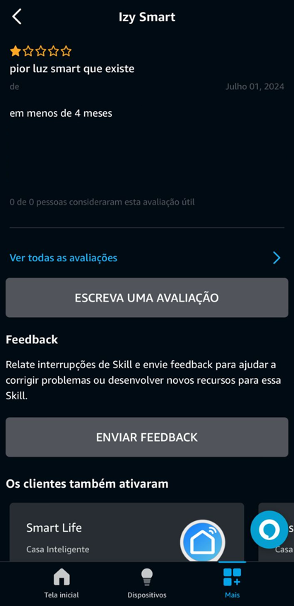 Imagem 36 - Aplicativo Amazon Alexa | detalhes ao clicar na Skill Izy Smart (parte 2)