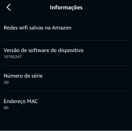 Imagem 43 - Aplicativo Amazon Alexa | informações Echo Dot